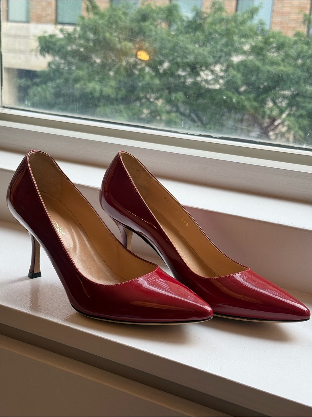 Sergio Rossi New Red Leather Heels